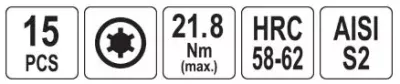 YATO sada bitů RIBE 15ks