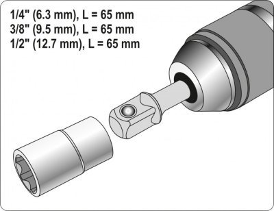 Sada adaptérů SDS+ 1/4", 3/8", 1/2"