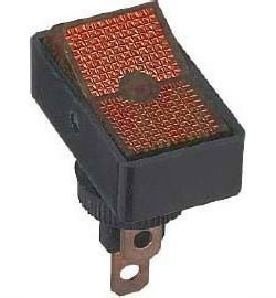 Kolébkový přepínač červený ON-OFF 1pol.12V/20A
