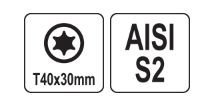 YATO bit torx T40x 30mm S2 krátký