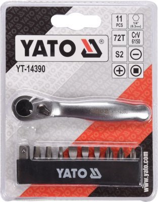 YATO sada ráčnových bitů 1/4 11 KS.