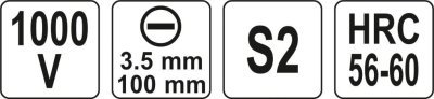 YATO izolovaný šroubovák VDE SL 3,5X100MM