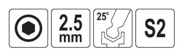 YATO šroubovák T imbus kulový 2,5mm