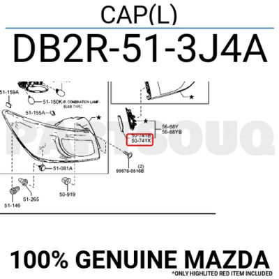 krytka světlometu originál MAZDA