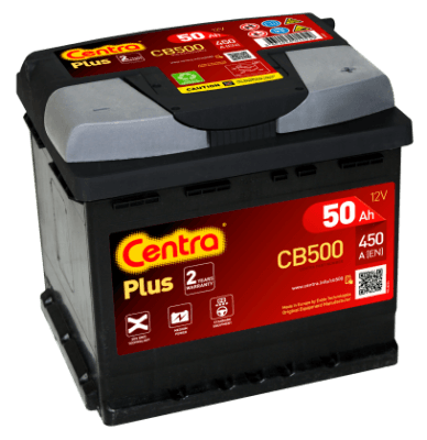 Autobaterie Centra Plus 50AH , 12V 450A ,CB500