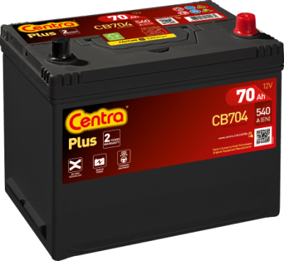 Autobaterie Centra Plus 70AH , 12V 540A ,CB704