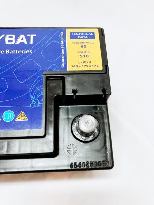Autobaterie Meybat Standard 12V60Ah510A, 245x175x175, P+