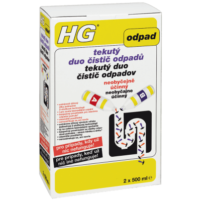 HG Duo tekutý čistič odpadů 1 l