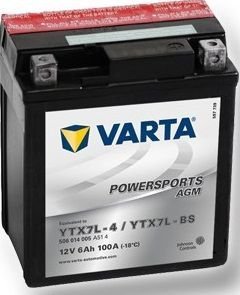 Motobaterie Varta Pravá 12V  6Ah/100A