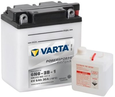 Motobaterie Varta  Pravá 6V,6Ah/30A
