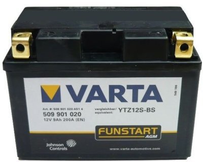 Motobaterie Varta  Levá 12V,9Ah/200A