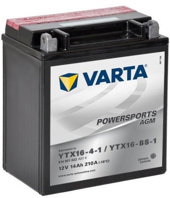 Motobaterie Varta  Levá 12V,14Ah/210A