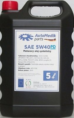 Olej AutoMedik 5W-40 PD 5L