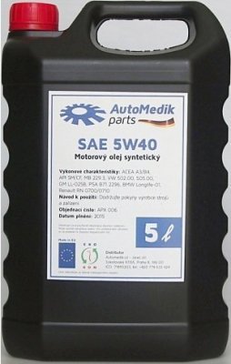 Olej AutoMedik 5W-40 5L