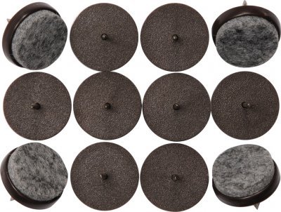 Podložka plastová s plstí na hřebíku 20mm,12ks