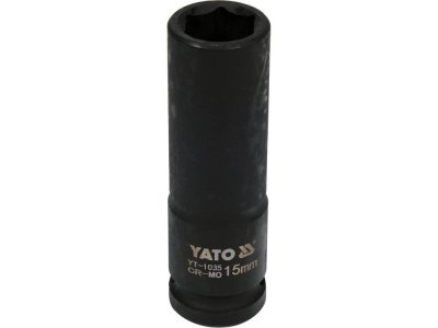Nástavec 1/2" rázový šestihranný hluboký 15 mm CrMo