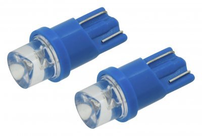Žárovka 1LED 12V T10 modrá 2ks