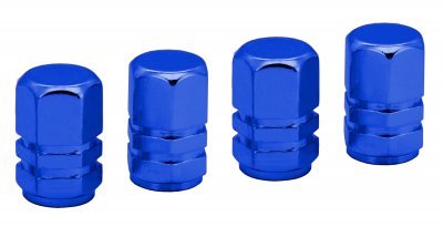 Ozdobné kryty ventilků modré 4ks