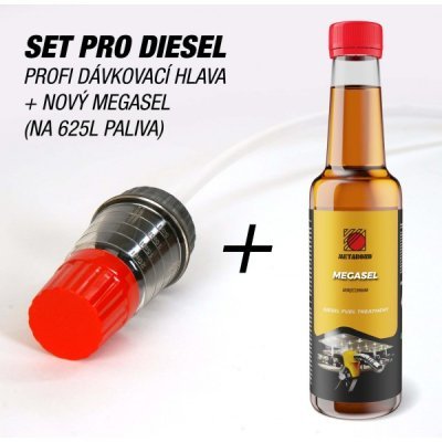 SET METABOND MEGASEL ADITIVUM DO NAFTY - NOVINKA! 625 L OŠETŘENÉHO PALIVA + PROFESIONÁLNÍ DÁVKOVACÍ HLAVA