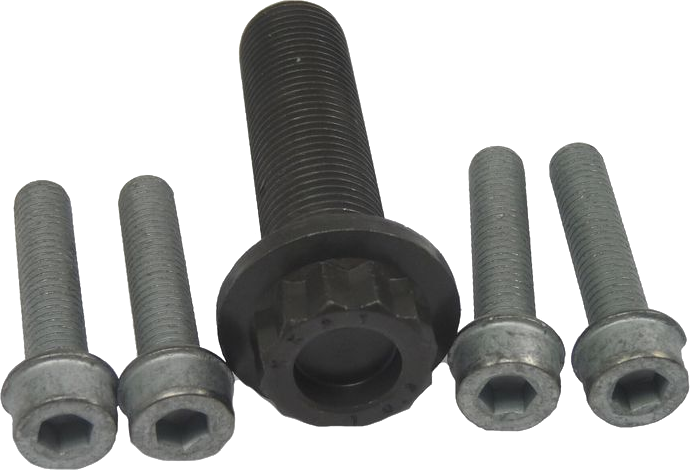 Screw set, crankshaft pulley