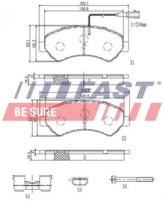 Bremsekloss sett FAST FT29132HD