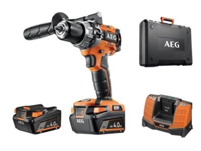 AEG SET Kompakt-Schlagbohrmaschine 18 V 13 mm 2VEL - 2x 4,0Ah Batterie, 65Nm