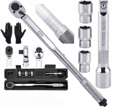 Momentnøgle 1/2" 28-218 Nm + topnøgler 17, 19, 21 mm CTX CTX.31.0002