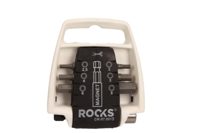 Sæt med bits og magnetisk holder, 7 dele ROOKS OK-07.0013