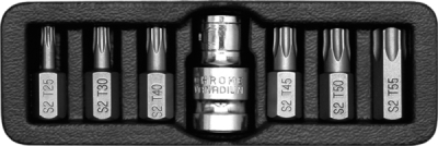 Skruetrækkerbits TORX H4–H12 – 7 dele YATO YT-0410