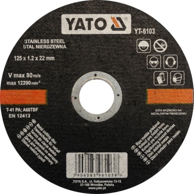 Skæreskive 125 mm YATO YT-6103
