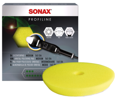 Polerskive Gul Ø155 Medium SONAX