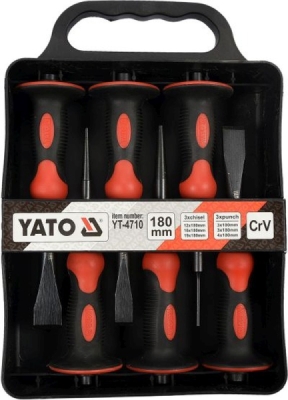 Sæt med mejsler og dorn – 6 dele YATO YT-4710