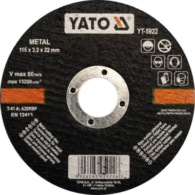 Metallskiva YATO 125X1,2X22 MM YT-5923