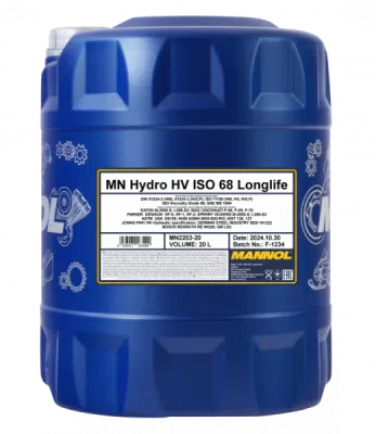 Hydraulolja HV ISO 68 Longlife 20 Liter MANNOL MN2203-20