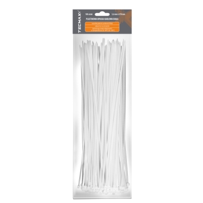 Buntband 3,6x370 (1 förpackning = 100 st) vit Temporary 14-209