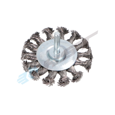 Hjulborstar Ø 75 mm med skaft, flätad ståltråd HST HST0583