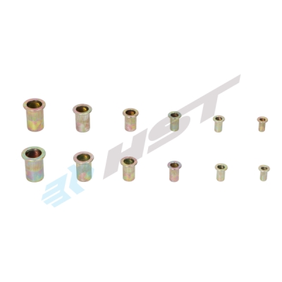 Blindmutterset stål M3-M10 set 150st HST HST0369