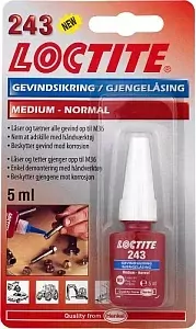 Loctite 243 gevindsikring 5 ml