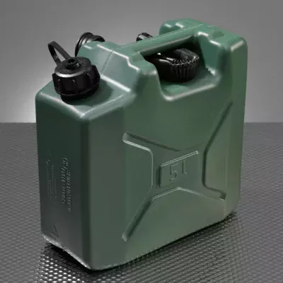 UDGÅET - Jerry can benzindunk plast 5l. grøn