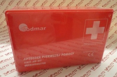 Auto aptieciņa (plastm. kastē) GODMAR E-04