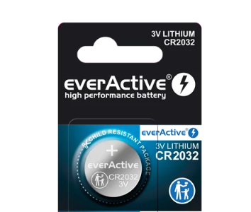 Litija baterija CR2032 3V 1gab everActive CR20325BL-1