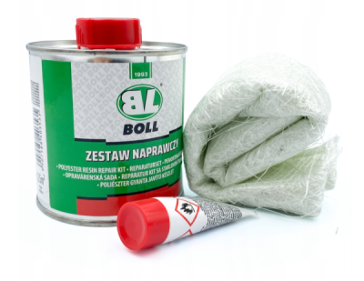 Epoksīda sveķi ar cietinātāju Poliestera 250g AR STIKLŠĶIEDRAS AUDUMU BOLL 002190