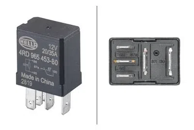 Kvēlsveču relejs 12V 30A 5kont. HELLA 4RD965453-801