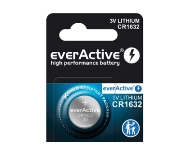 Litija baterija CR1632 DL1632 3V 130mAh 1gab everActive BLEV1632BL-1