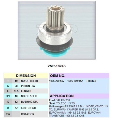 Bendiks VW PASSAT 88- / VW T4 91- 1.9D AS-PL ASSD0055