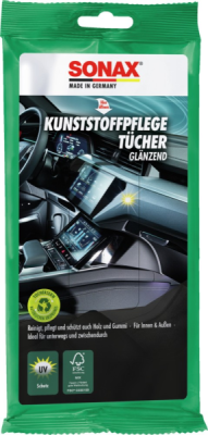 Salvetes auto paneļa kopšanai 10gab Cockpit Care Wipes spīdīgs SONAX 04151000