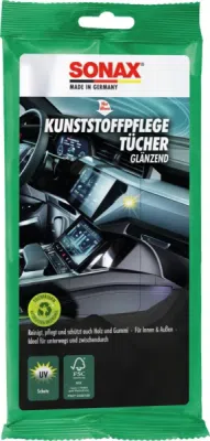 Salvetes auto paneļa kopšanai 10gab Cockpit Care Wipes spīdīgs SONAX 04151000