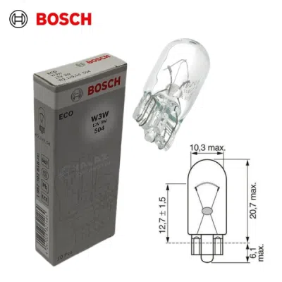 Kvēlspuldze W3W 12V 3W W2.1x9.5D 1gab BOSCH 1-987-302-818