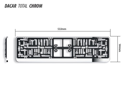 Numura rāmītis / paliktnis HROMA KRĀSA 533x144mm ARGO RAMKADACARTOTALCHROM