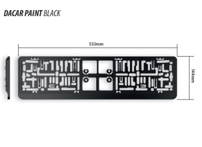 Numura rāmītis / paliktnis MELNS 533X144mm ARGO RAMKADACARPAINTBLACK